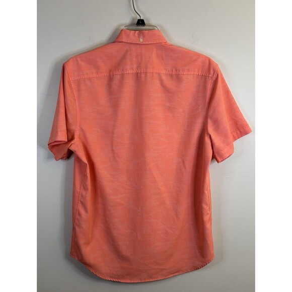 CHUBBIES Short Sleeve Button Down Shirt Men Small Salmon Performance Beach - Picture 3 of 11